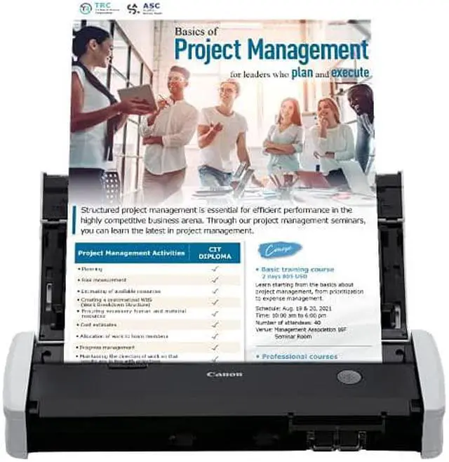 Alt view image 8 of 17 - Canon ImageFORMULA R10 4861C001 Duplex Portable Document Scanner White
