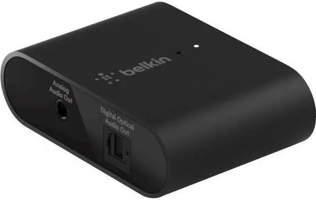Alt view image 13 of 13 - belkinsoundformconnectairplay2 audio adapter receiverfor wireless streamingwithoptical and 3.5mmspeaker inputs for iphone, ipad, macmini, macbook pro andotherairplayenabled devices