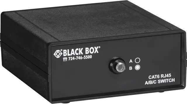 Alt view image 2 of 2 - Black Box SW1030A Black Box SW1030A 10-GbE Manual Switch - 3 Ports - 10GBase-T - 3 x Network - 2 Layer Supported - 1 Year