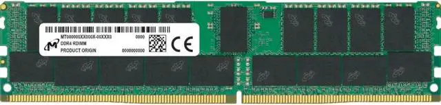 Alt view image 2 of 2 - Micron MTA36ASF4G72PZ-3G2R 32GB DDR4 SDRAM Memory Module - For Server, Workstation - 32 GB (1 x 32GB) - DDR4-3200/PC4-25600 DDR4 SDRAM - 3200 MHz Dual-rank Memory - CL22 - 1.20 V - Registered -288-pin