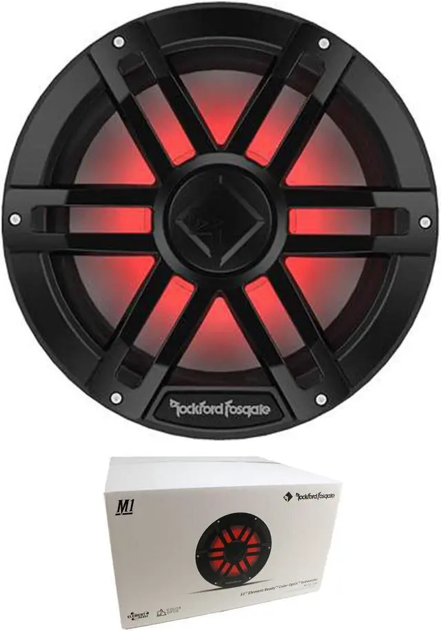 Alt view image 6 of 6 - Rockford Fosgate M1D2-12B 12 Color Optix Marine Subwoofer  Black