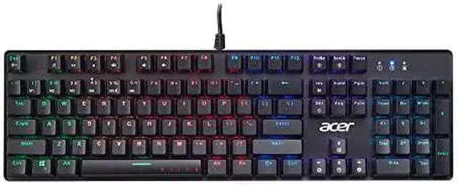 Alt view image 2 of 4 - Acer Nitro Gen 2 Wired Gaming Keyboard - RGB Illuminated Keyboard GP.KBD11.043