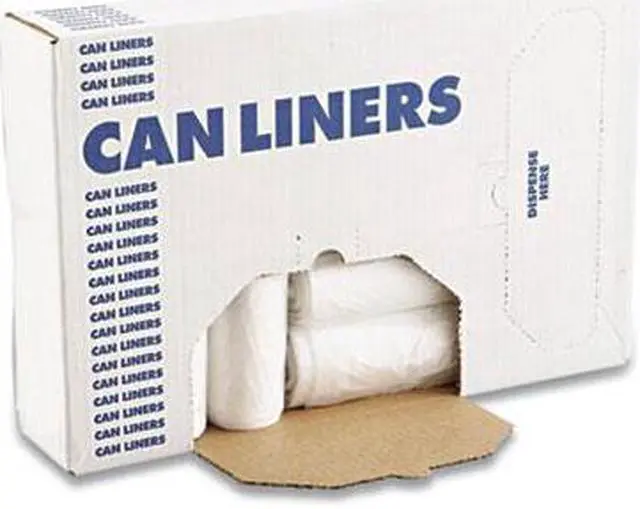Alt view image 2 of 8 - Boardwalk High Density Industrial Can Liners Coreless Rolls 45 gal 13 microns 40 x 48 Natural 10 Rolls of 25 Bags RH4048H