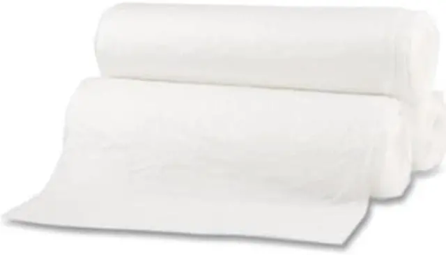 Alt view image 2 of 8 - Boardwalk Repro Low-Density Can Liners 55 gal 0.63 mil 38 x 58 White 10 Bags/Roll 10 Rolls/Carton 515