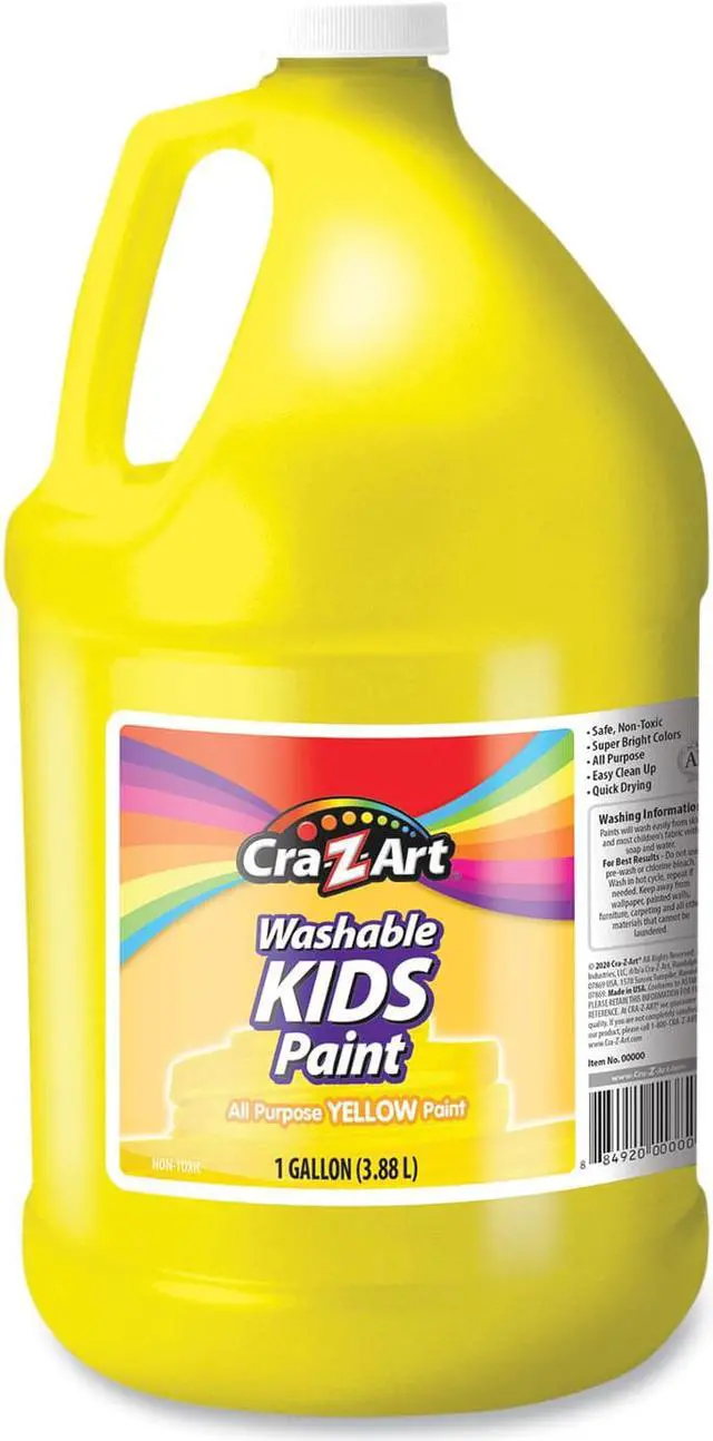 Alt view image 3 of 4 - Washable Kids Paint Yellow 1 gal Bottle 760042