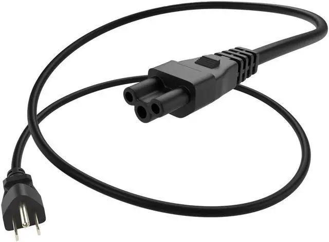 Alt view image 3 of 4 - Unirise Standard Power Cord, 5-15P to C5 10amp, Black PWCD-515PC5-10A-10F-BLK