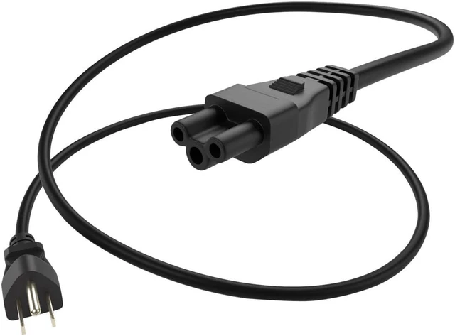 Alt view image 3 of 4 - Unirise Notebook Power Cord 5/15P-C5 SJT 125V 10Amp Black Jacket 6 feet