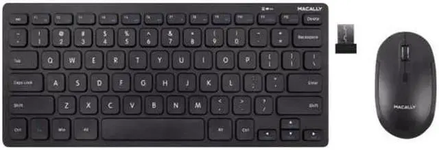 Alt view image 3 of 4 - Macally 2.4G Wireless Keyboard and Mouse Combo - Low Profile, Compact Small Keyboard Mouse Set for PC Computer, Desktop, Laptop, Surface Pro, Smart TV - Compatible with Windows 10/8/7/Vista/XP, etc.
