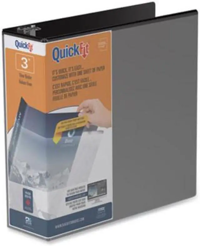 Alt view image 2 of 3 - QuickFit D-Ring View Binder 3 Rings 2" Capacity 11 x 8.5 Black 870301