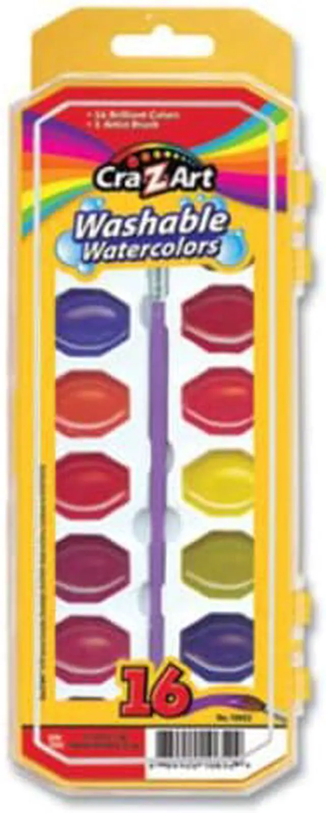 Alt view image 2 of 3 - Washable Watercolors 16 Assorted Colors Palette Tray 10652WM36
