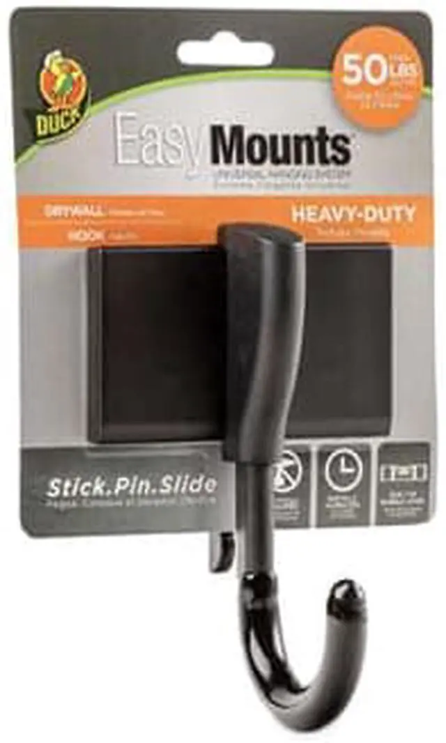Alt view image 2 of 4 - Duck EasyMounts Medium Hook Fiberglass Black 50 lb Capacity 287214
