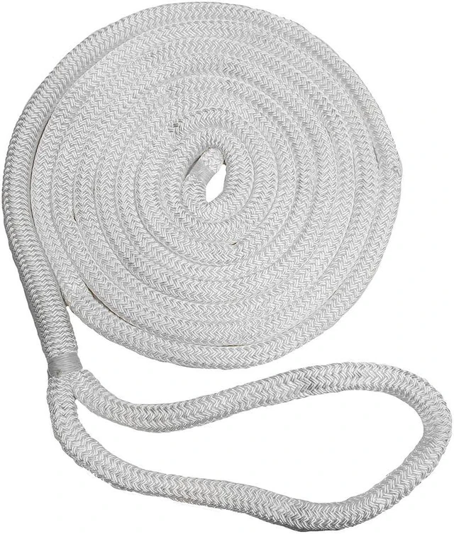 Alt view image 3 of 6 - New England Ropes Double Braid Dock Line - White - 50 Feet Double Braid Dock Line - White - 50 Feet