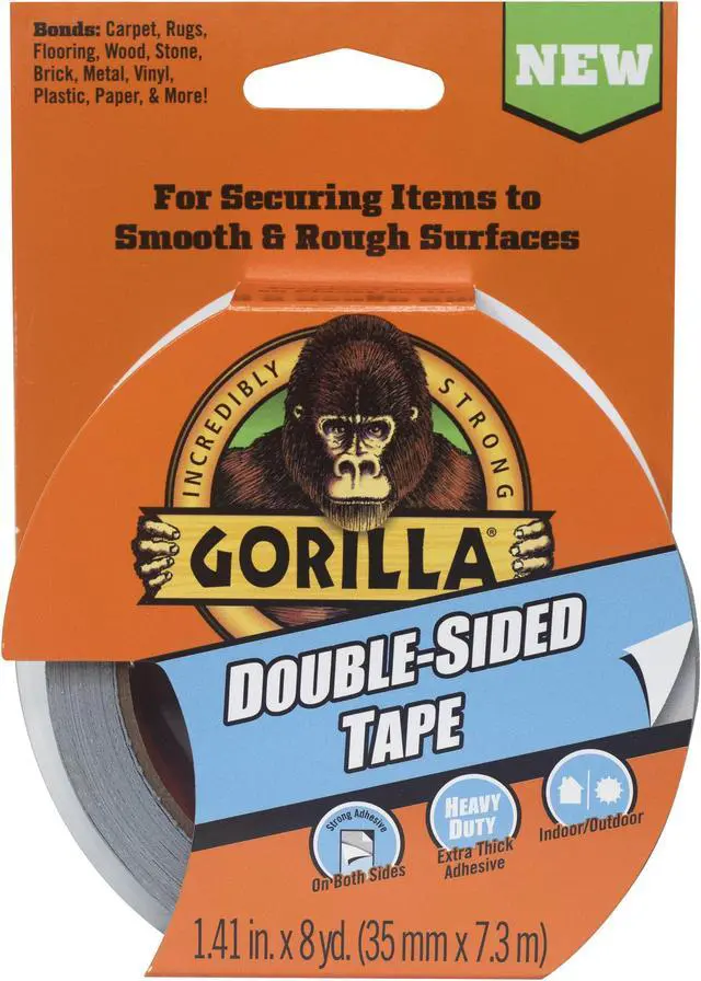 Alt view image 9 of 11 - Gorilla Double-Sided Duct Tape: 1.41 in x 24 ft. (White) - OEM