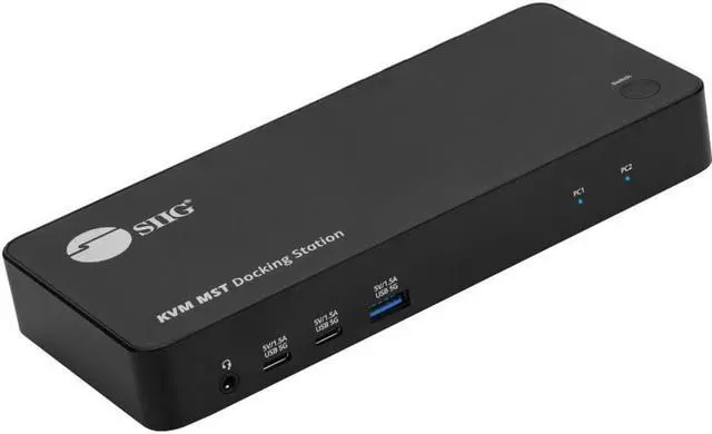 Alt view image 4 of 10 - SIIG Dual Host USB-C KVM MST Docking Station