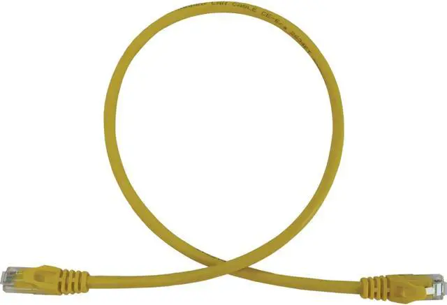 Main image of Tripp Lite Cat6a 10G Snagless Molded UTP Ethernet Cable (RJ45 M/M), PoE, Yellow, 2 ft. (0.6 m) - 2 ft Category 6a Network Cable for Network Device, Switch, Patch Panel, Server, Router, Hub, Printer, C