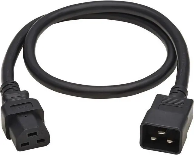 Main image of Tripp Lite Power Cord, C20 to C21 - Heavy-Duty, 20A, 250V, 12 AWG, 3 ft. (0.91 m), Black - For Network Switch, PDU, UPS, Router - 250 V AC20 A - Black - 3 ft Cord Length - North America
