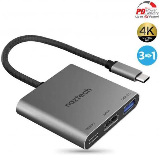 Alt view image 7 of 7 - Naztech MaxDrive 3 Universal USB-C Hub