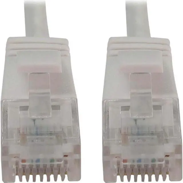 Alt view image 5 of 5 - Tripp Lite Cat6a 10G Snagless Molded Slim UTP Ethernet Cable (RJ45 M/M), PoE, White, 20 ft. (6.1 m) - 20 ft Category 6a Network Cable for Network Device, Server, Switch, Router, Hub, Printer, Computer