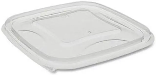 Alt view image 2 of 2 - EarthChoice Recycled Plastic Square Flat Lids Clear 504/Carton YSACLF05