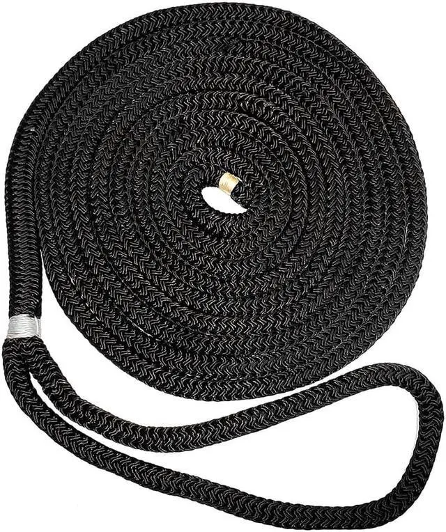 Alt view image 2 of 5 - New England Ropes Double Braid Dock Line - Black - 35 Feet Double Braid Dock Line - Black - 35 Feet
