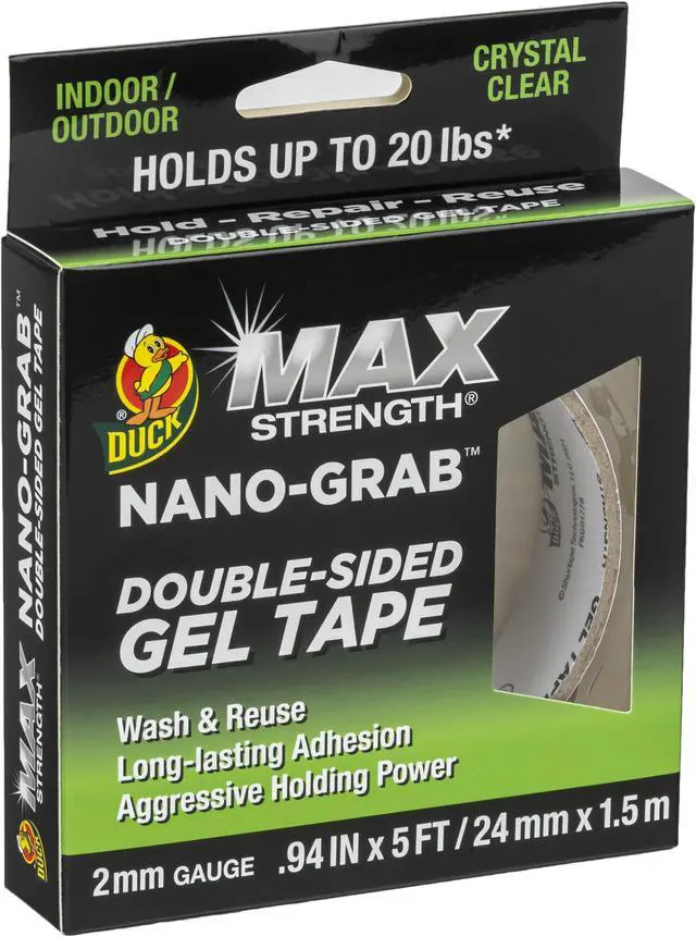Alt view image 2 of 2 - Duck Max Strength Nano Grab Multi-Purpose Acrylic Gel Tape, .94 in. x5ft
