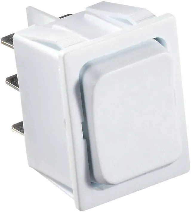 Alt view image 2 of 3 - RV Designer S475 DC Rocker Switch 5 Amp - White, Mom On/Off/Mom On DPDT