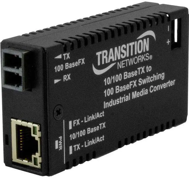 Alt view image 3 of 6 - Transition Networks Hardened Mini Fast Ethernet Media Converter