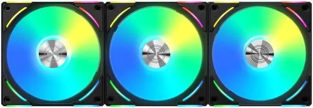 Alt view image 8 of 15 - LIAN LI UNI Fan AL120 V2 RGB Black 3x 120mm Fan Pack with Controller - UF-AL120V2-3B