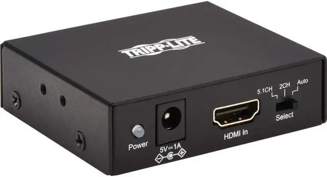 Alt view image 2 of 19 - Tripp Lite 4K HDMI Audio De-Embedder/Extractor with TOSLINK P130000AUDIO2