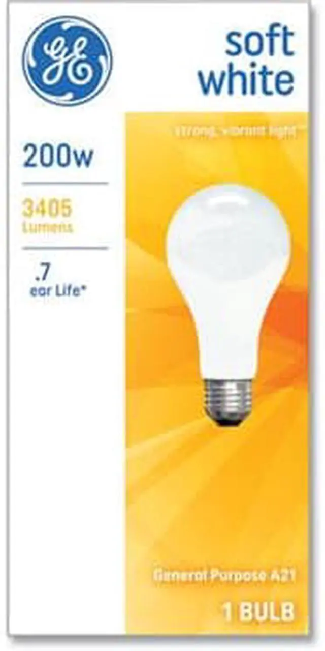 Alt view image 6 of 6 - GE 11585 - 200A/W/1 A21 Light Bulb
