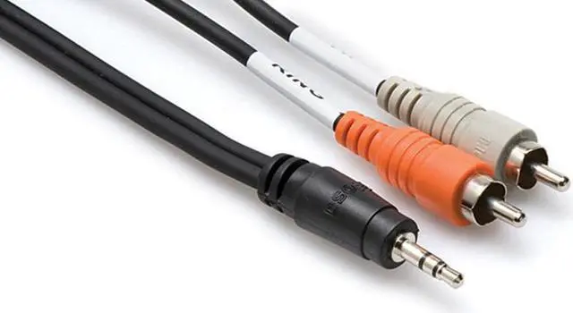 Alt view image 4 of 4 - Hosa CMR-215 3.5 mm TRS to Dual RCA Stereo Breakout Cable, 15 feet