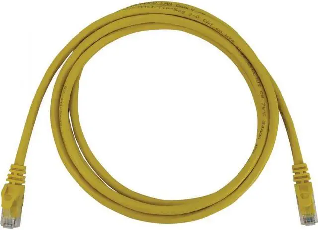 Main image of Eaton Tripp Lite Series Cat6a 10G Snagless Molded UTP Ethernet Cable RJ45 M/M PoE Yellow 6 ft. 1.8 m