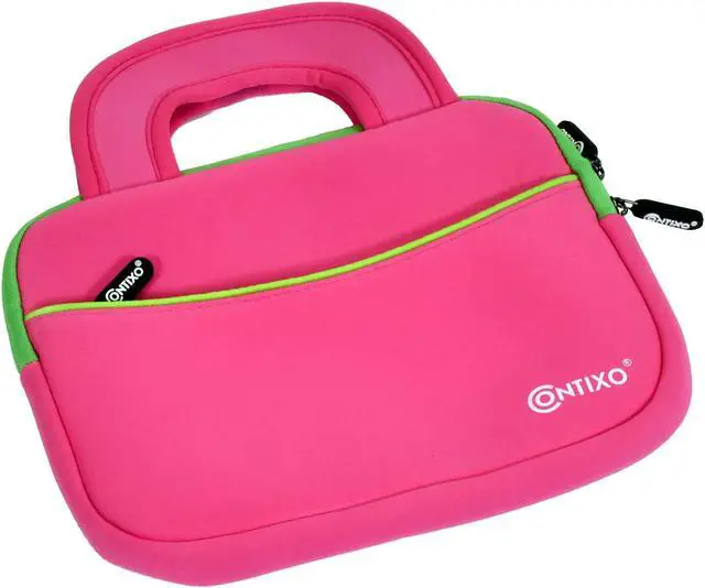 Alt view image 4 of 4 - Contixo 7" Tablet Sleeve Bag Good for Contixo V8/V9 Kids Tablet, Dragon Touch Y88X Pro/Y88X/M7 Kids Tablet, iPad Mini 4 3 2 1, Galaxy Tab A 8.0, Amazon Fire 7 and 8with Accessory Pocket (Pink)