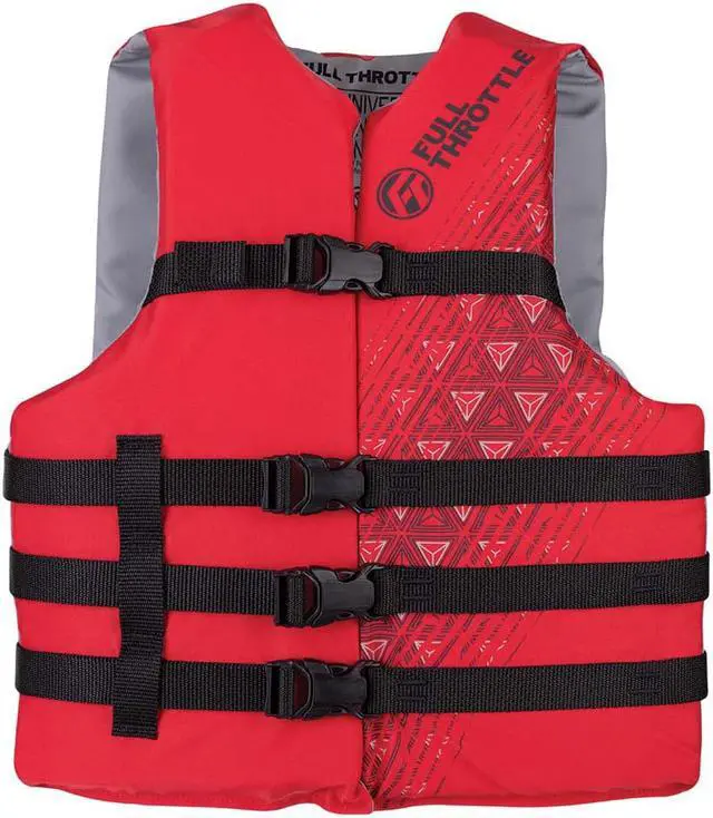 Alt view image 3 of 4 - Full Throttle 112000-100-005-22 Adult Universal Ski Life Jacket - Red, Oversize