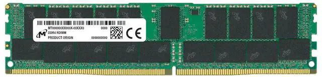 Alt view image 5 of 6 - Micron MTA36ASF4G72PZ-3G2R1 32GB DDR4 SDRAM Memory Module - 32 GB - DDR4-3200/PC4-25600 DDR4 SDRAM - 3200 MHz Dual-rank Memory - CL22 - 1.20 V - ECC - Registered - 288-pin - DIMM