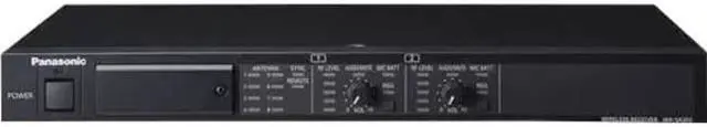 Alt view image 5 of 5 - Panasonic WX-SR202 Wireless Receiver - 1.92 GHz to 1.93 GHz Operating Frequency - 50 Hz to 15 kHz Frequency Response - 150 ft Operating Range