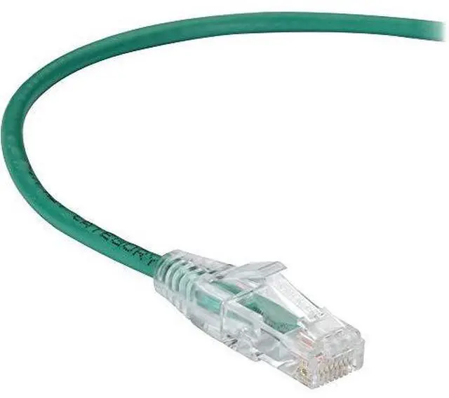 Alt view image 3 of 10 - Black Box C6APC28-GN-05 5 ft. Slim Net CAT6A Patch Cable, Green