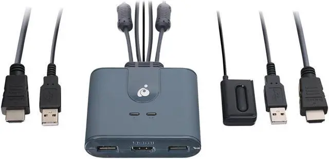 Alt view image 9 of 14 - 2-Port Full HD KVM Switch with