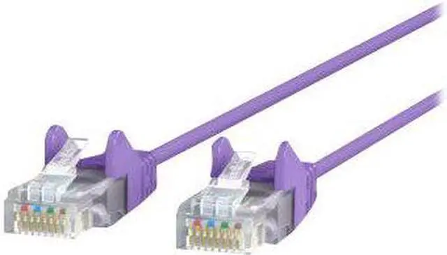 Alt view image 6 of 10 - BELKIN CAT6 SLIM 28AWG CABLE-PURPLE -3FT