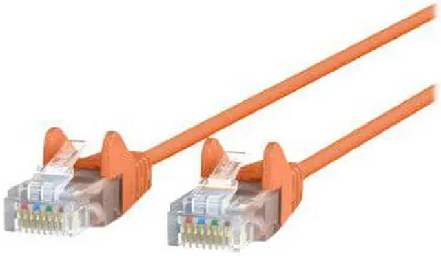 Alt view image 6 of 9 - BELKIN CAT6 SLIM 28AWG CABLE-ORANGE -4FT