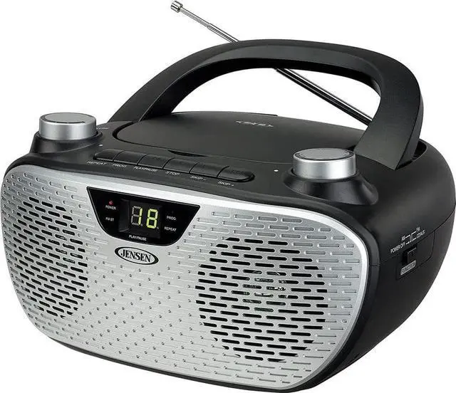 Alt view image 2 of 2 - JENSEN CD-485-BK Portable CD Player with AM/FM Radio -Bla