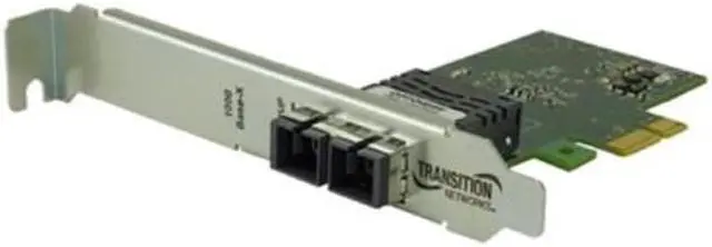 Alt view image 2 of 9 - TRANSITION NETWORKS 1000BASE-X NIC PCIE LC MM 3.3V STD/LP - FEDERAL CUST ONLY