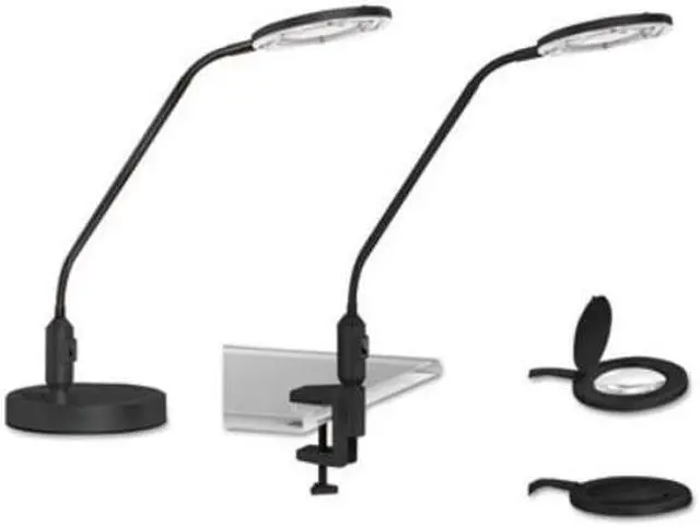 Alt view image 13 of 20 - Desktop LED Magnifier Lamp, 19" High, Black ALELEDM765B