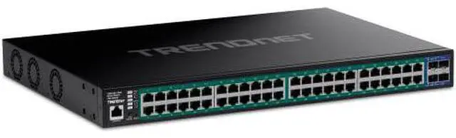 Alt view image 10 of 20 - TRENDnet 52-Port Gigabit Web Smart PoE+ Switch with 10G SFP+ Ports, TPE-3524S, 48 x Gigabit PoE+ Ports, 4 x 10G SFP+ Ports, 410W PoE Power Budget, Lifetime Protection, Black