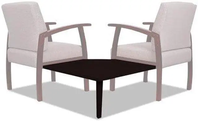 Alt view image 11 of 13 - Alera Reception Lounge 700 Series Gang Table, Corner, 27 1/2 x 27 1/2, Mahogany