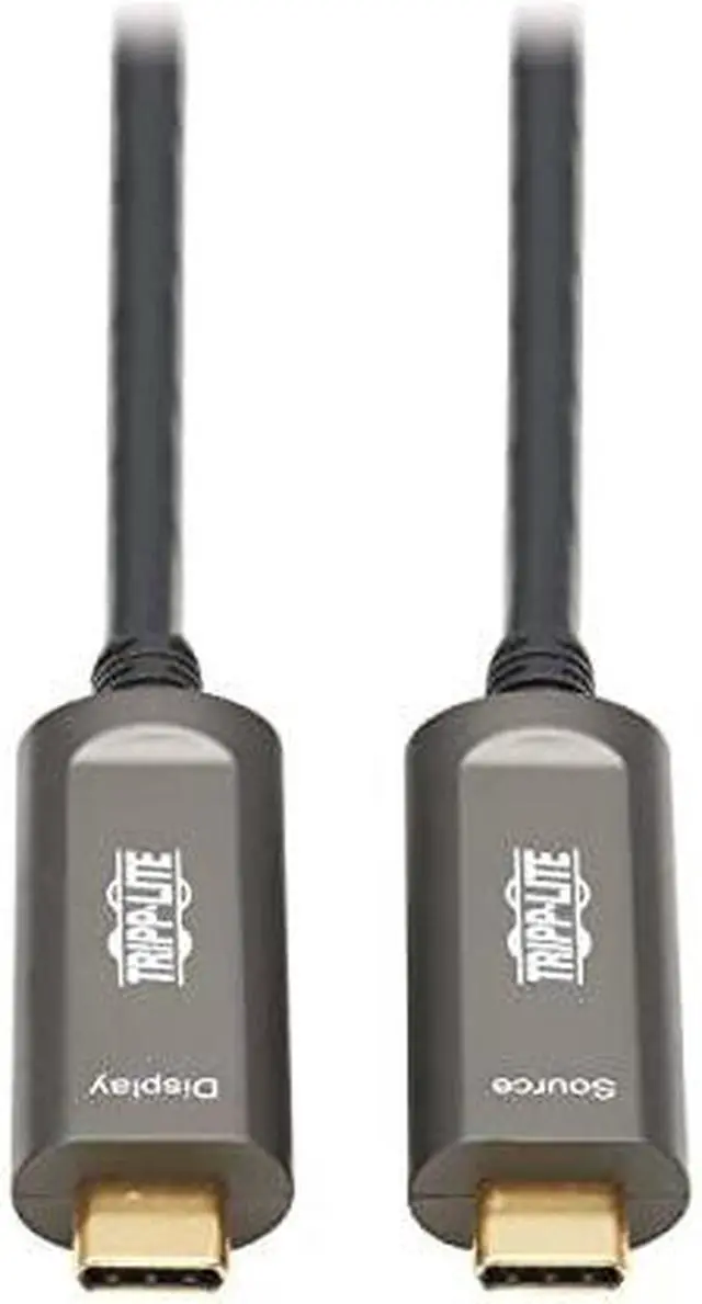Alt view image 12 of 20 - Tripp Lite USB-C to USB-C Plenum-Rated Fiber Active Optical Cable (AOC) - 4K 60 Hz, HDR, 4:4:4, M/M, Black, 10 m - 32.81 ft USB-C Data Transfer Cable for MacBook, Notebook, HDTV, Monitor, TV, Projecto