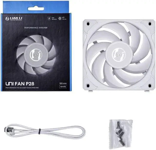 Alt view image 7 of 13 - LIAN LI UNI Fan P28 120 White  Single Pack Without a Fan Speed Controller -- UF-P28120-1W