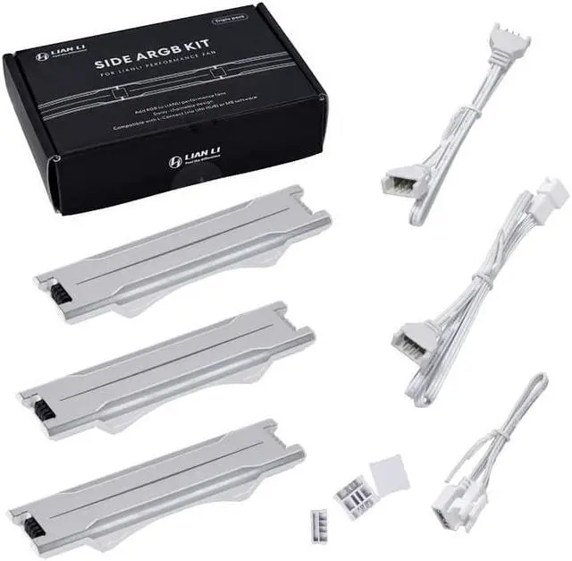 Alt view image 5 of 8 - LIAN LI UNI Fan P28 Optional side diffused RGB strip 3 Pcs Pack ,White Color (Compatible with UF-P28120-1W, UF-P28120-3W, GA2P36W)-----------P28ARGB-W