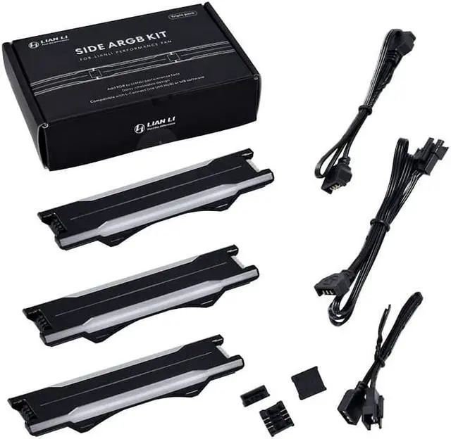 Alt view image 7 of 10 - LIAN LI UNI Fan P28 Optional side diffused RGB strip 3 Pcs Pack ,Black Color Frame (Compatible with UF-P28120-1B, UF-P28120-3B,GA2P36B)-----------P28ARGB-B