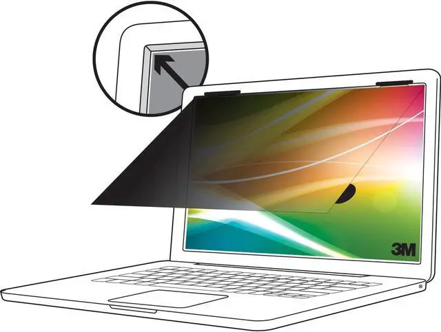Alt view image 3 of 5 - 3M Bright Screen Privacy Filter for 13.3in Laptop, 16:10, BP133W1B - For 13.3" Widescreen LCD 2 in 1 Notebook - 16:10 - Scratch Resistant, Fingerprint Resistant - Anti-glare